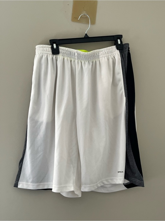 Other - R(P)EX Men’s Athletic Basketball Shorts White Black Gray Mesh Size Large